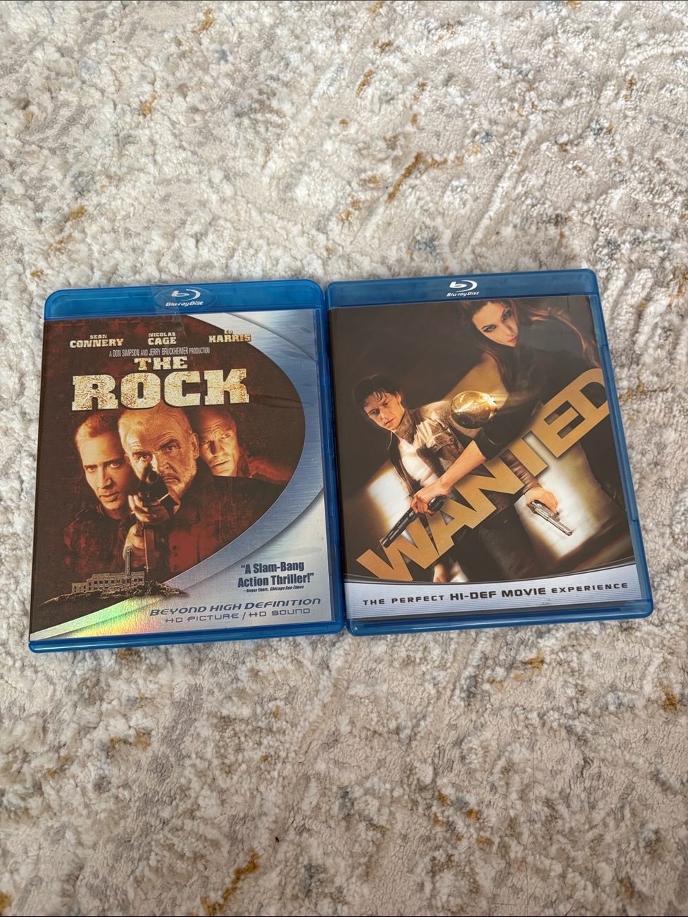 Blu-ray Movie Set: The Rock & Wanted - Blue Cases